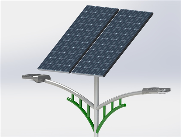 9m ÇİFT KONSOL SOLAR AYDINLATMA DIREĞİ