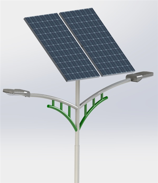 9m ÇİFT KONSOL SOLAR AYDINLATMA DIREĞİ