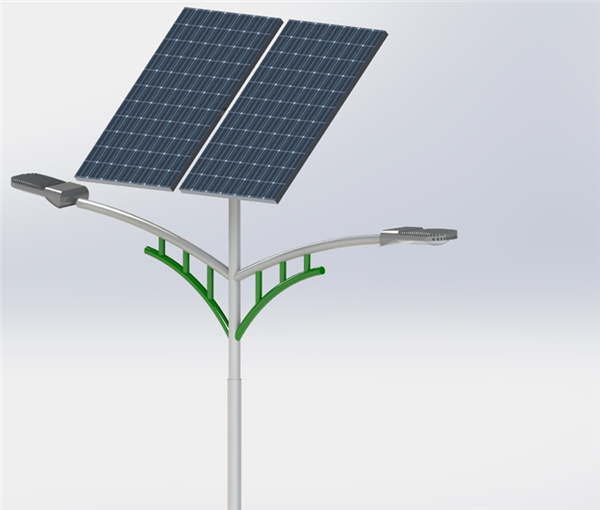 9m ÇİFT KONSOL SOLAR AYDINLATMA DIREĞİ